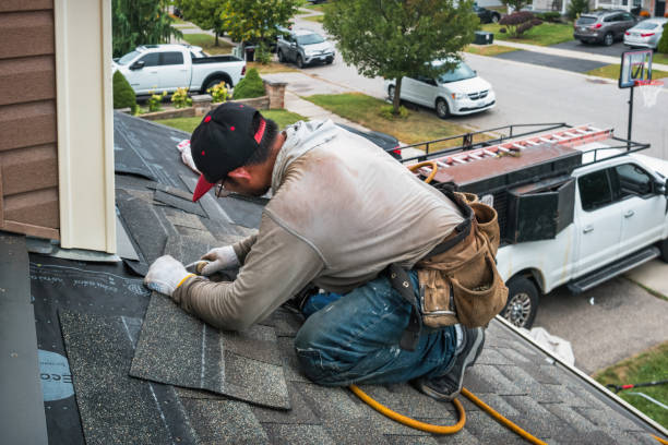 Professional Roofing technician working in Greenwood, CA
